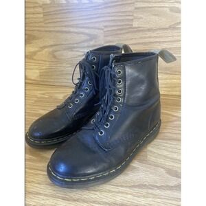Dr. Martens 1460 Black Leather Lace-Up Boots Women's Size 8 EU 39 Classic